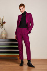 Brooke Blazer Metro Stripe - Wild Fuchsia