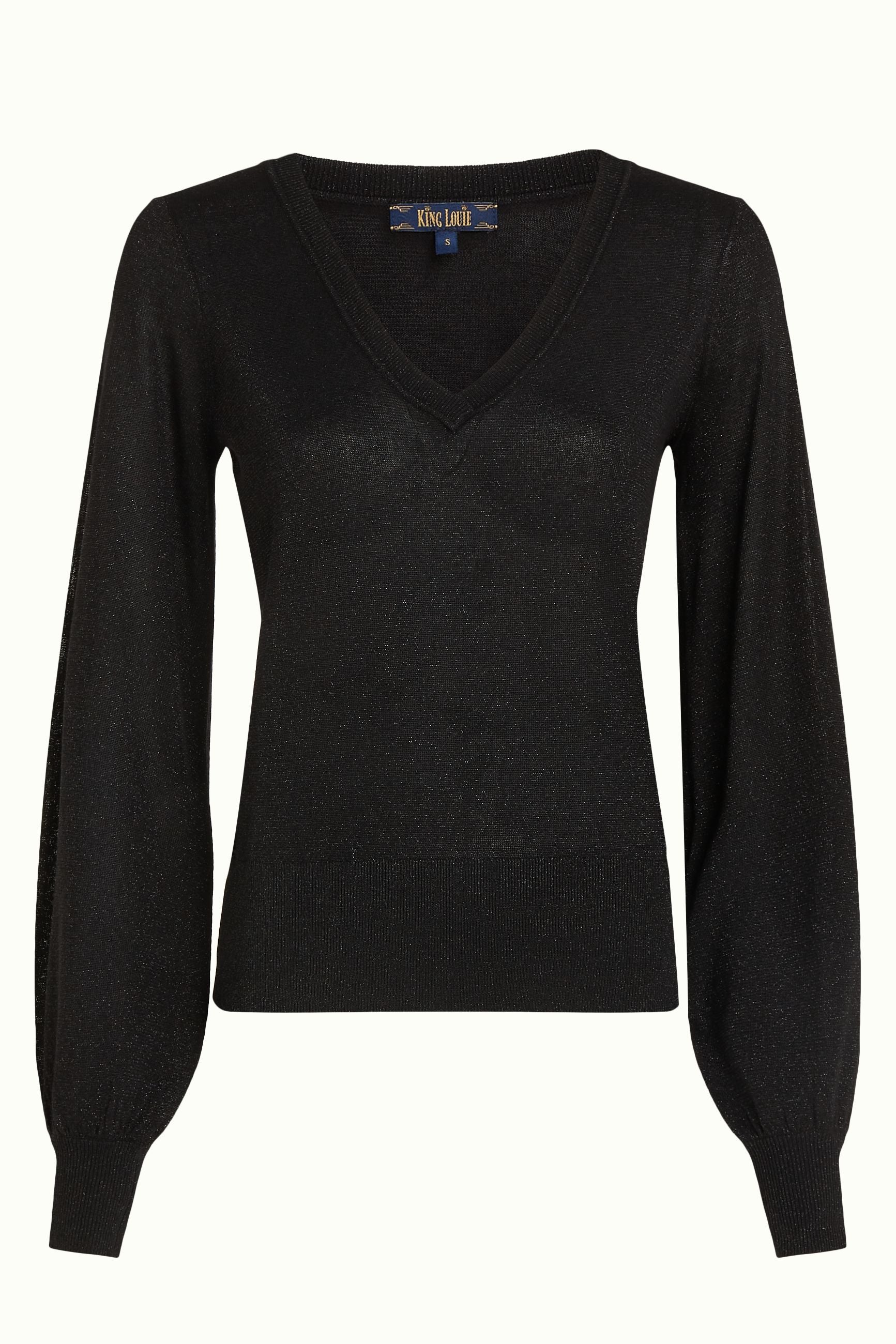 V Neck Bellsleeve Spiro - Black