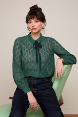 Maisie Blouse Artiste Lace - Amazon Green