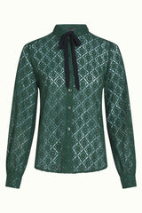 Maisie Blouse Artiste Lace - Amazon Green