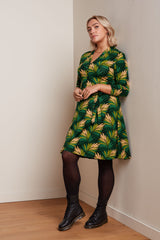 Emmy Dress Ornette - Pine Green