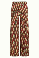 Border Palazzo Pants Valet - Cabernet Red