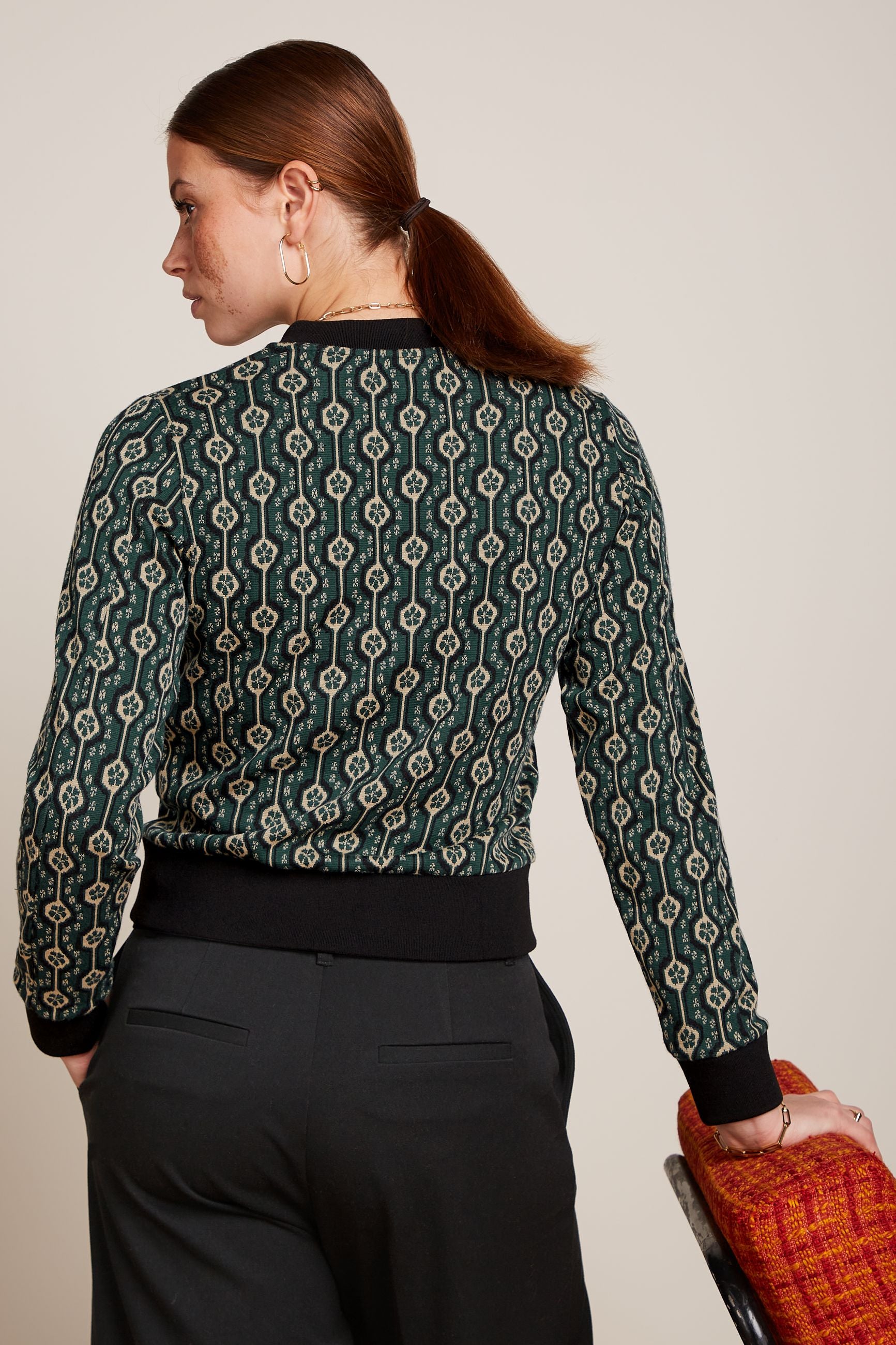 Bessie Jacket Carnaby Jacquard - Urban Green