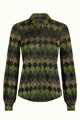 Maisie Blouse Diva Jacquard - Olive Green