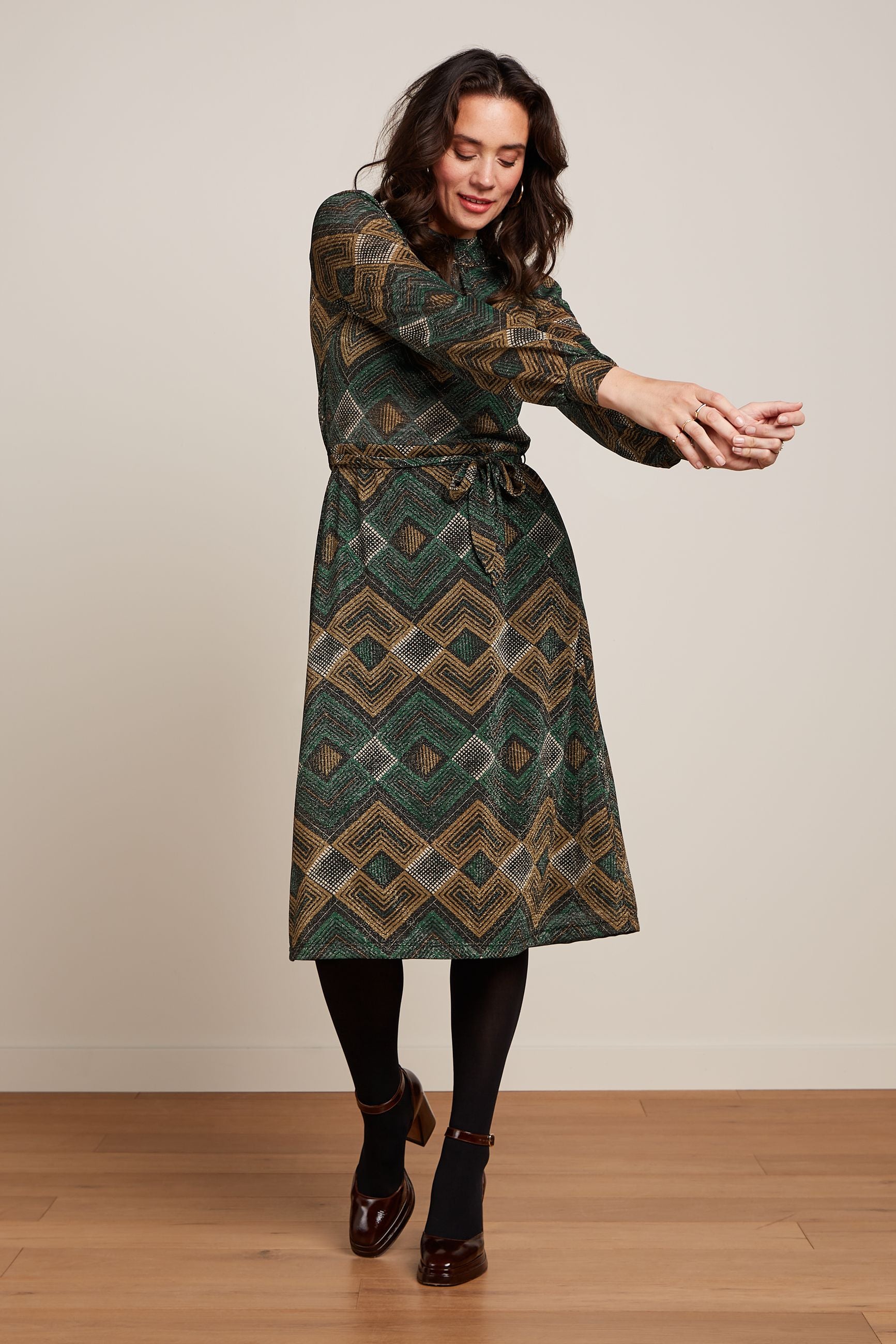 Phoebe Dress Morrison - Pine Green