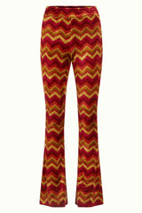 Flared Pants Penny - Cabernet Red