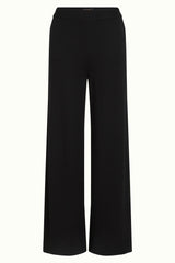 Border Palazzo Pants Milano Crepe - Black