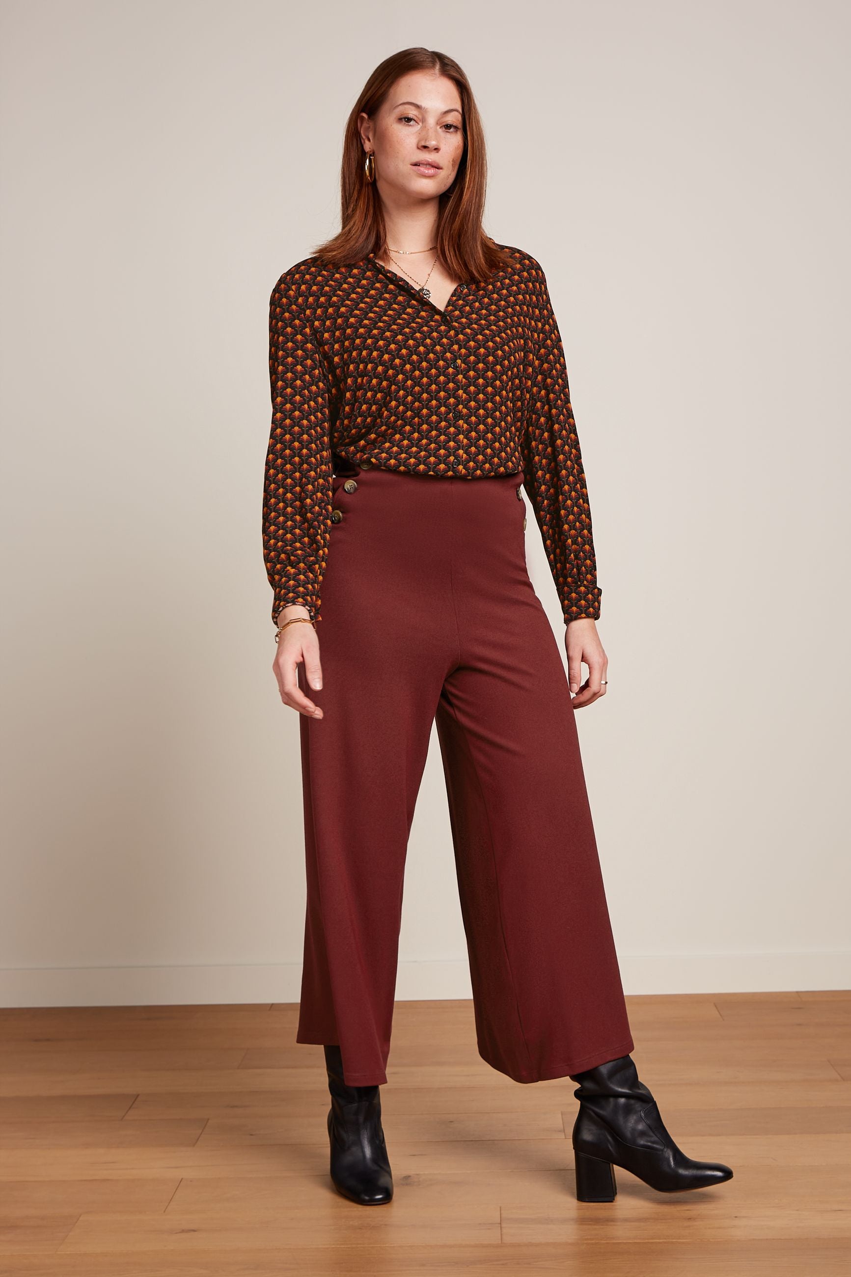 Pia Culotte Milano Uni - Beet Red