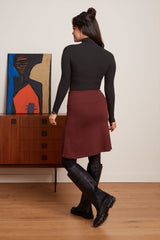 Border Skirt Milano Uni - Beet Red