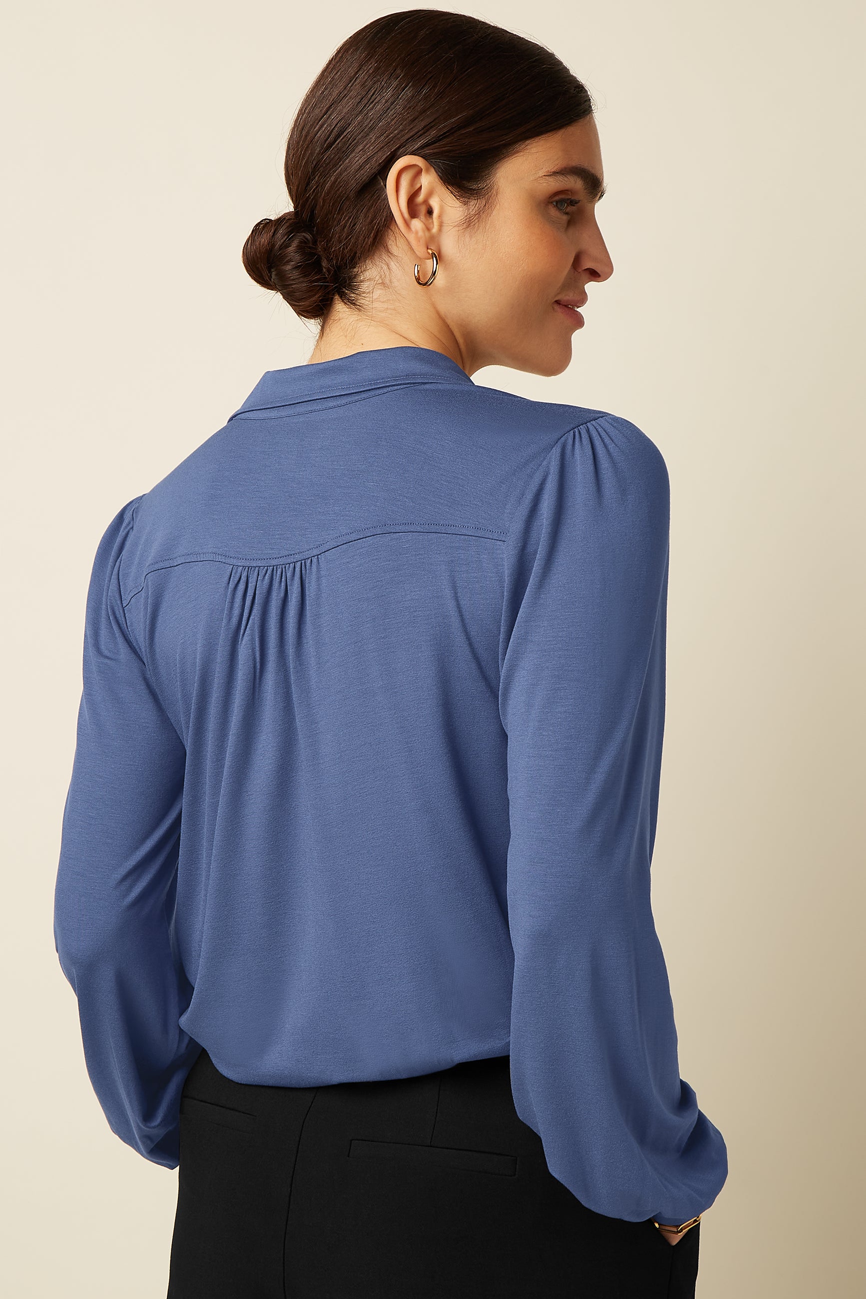 Carina Blouse Viscose Light - Shadow Blue