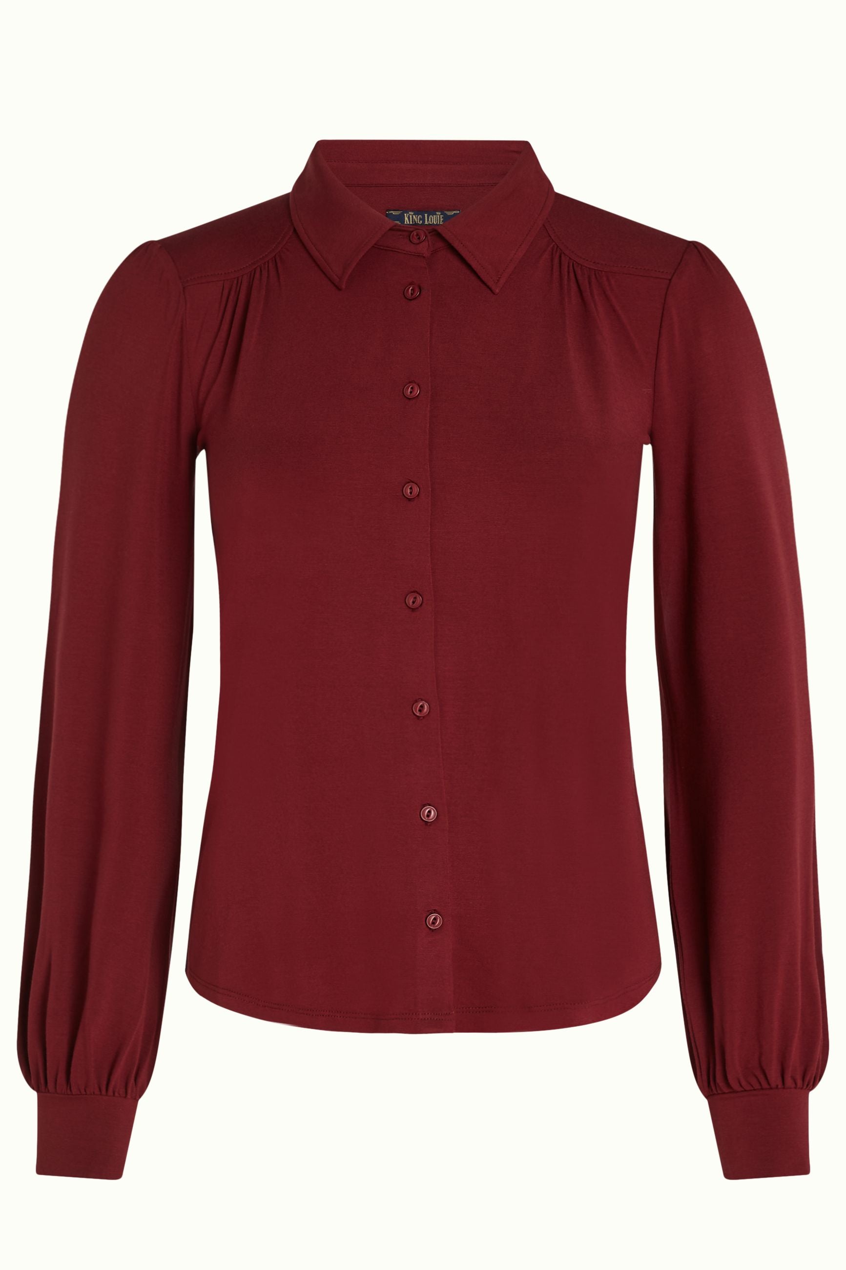 Carina Blouse Viscose Light - Cabernet Red