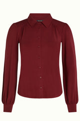 Carina Blouse Viscose Light - Cabernet Red