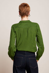 Carina Blouse Buzz Jacquard - Palm Green