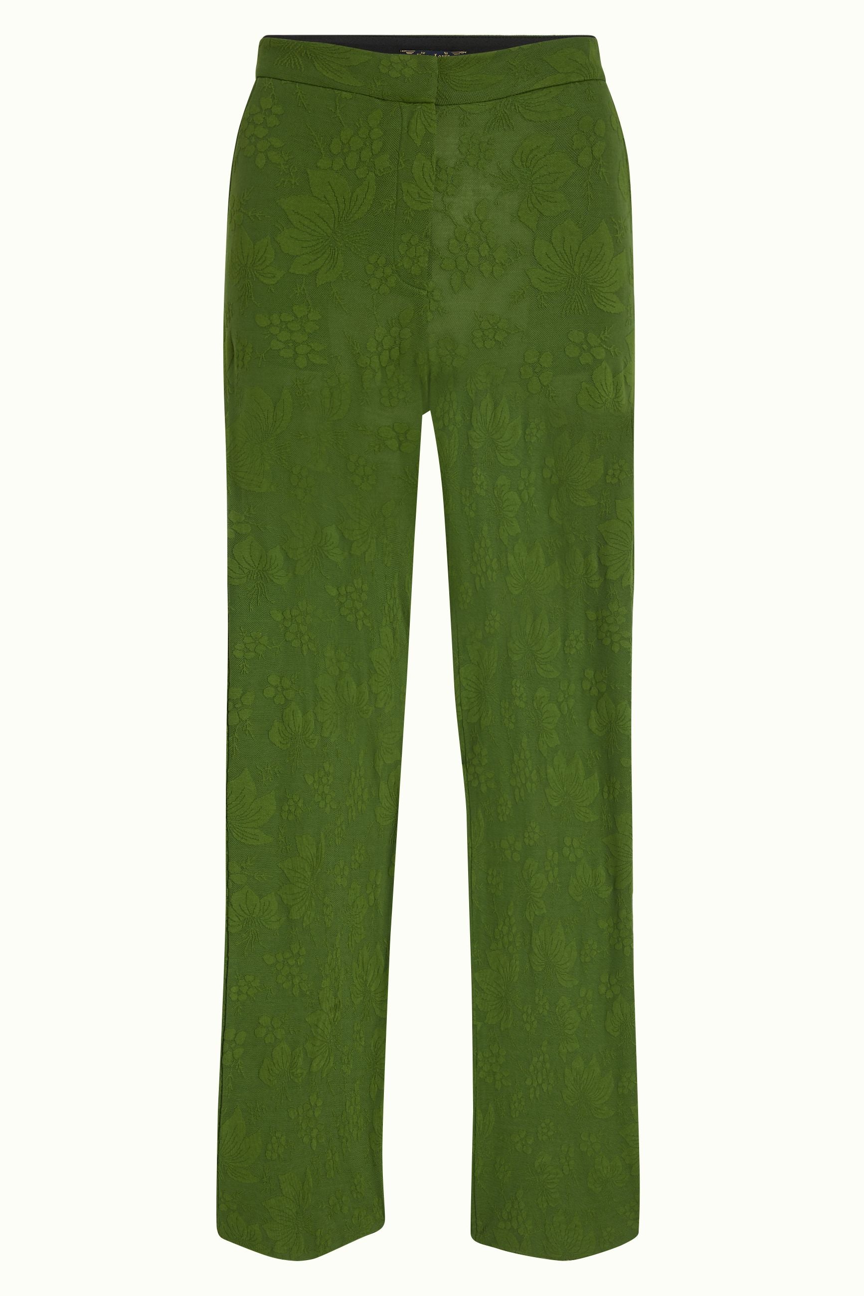 Federica Pants Buzz Jacquard - Palm Green