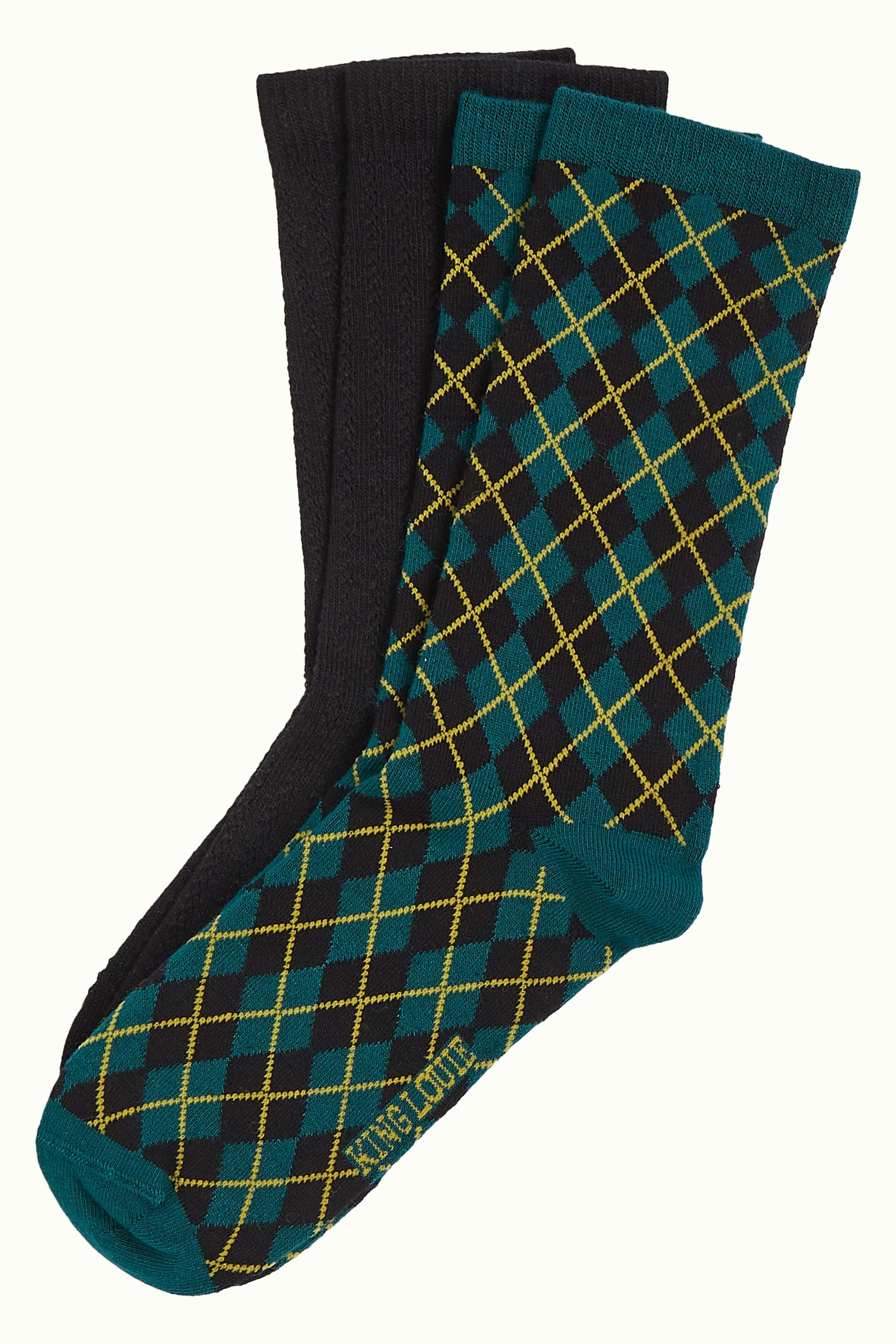 Socks 2-Pack Argyle - Black