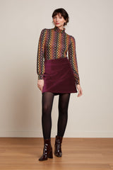 Betsy Puff Top Connor - Cabernet Red