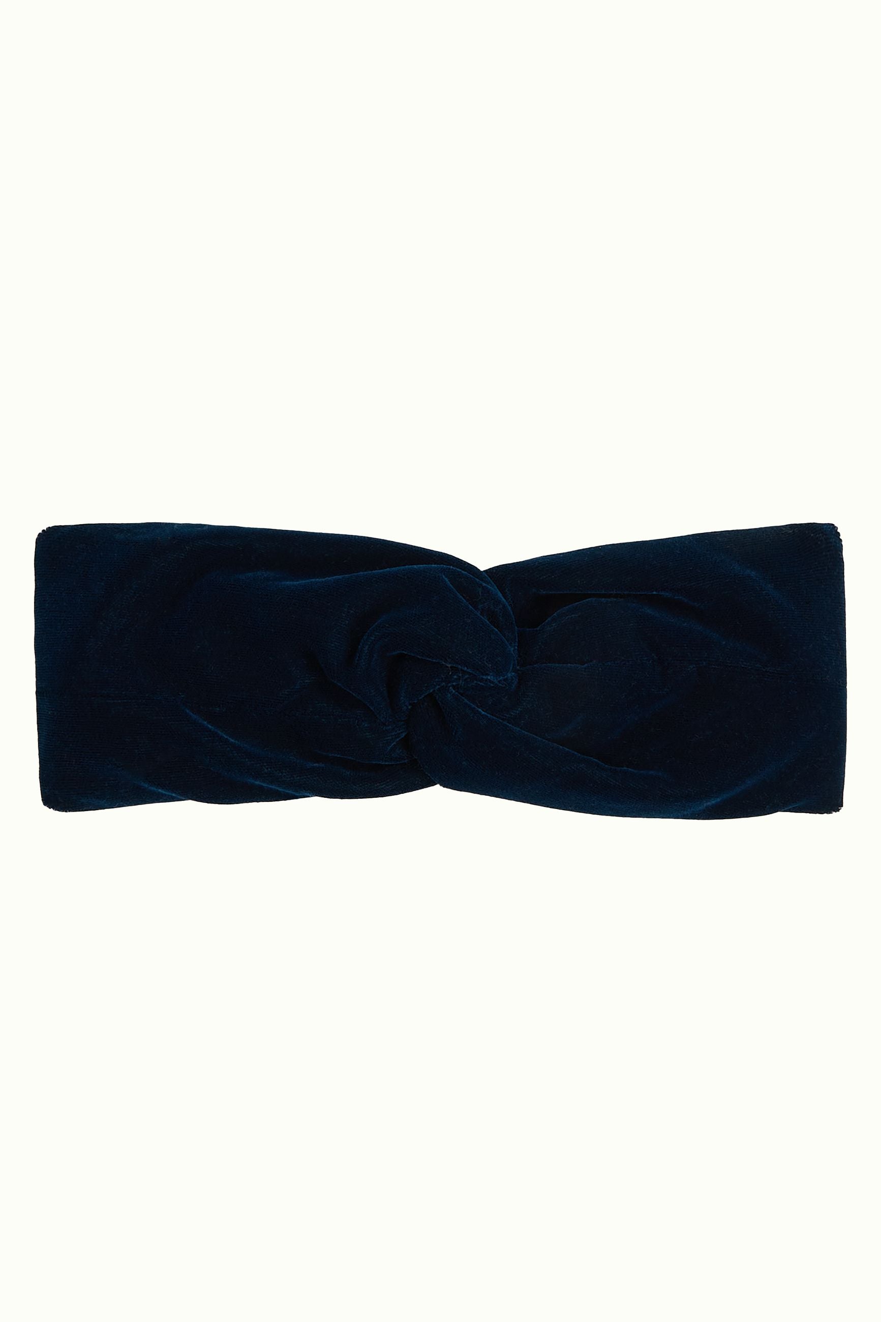 Twist Hairband Gamine Velvet - Pond Blue