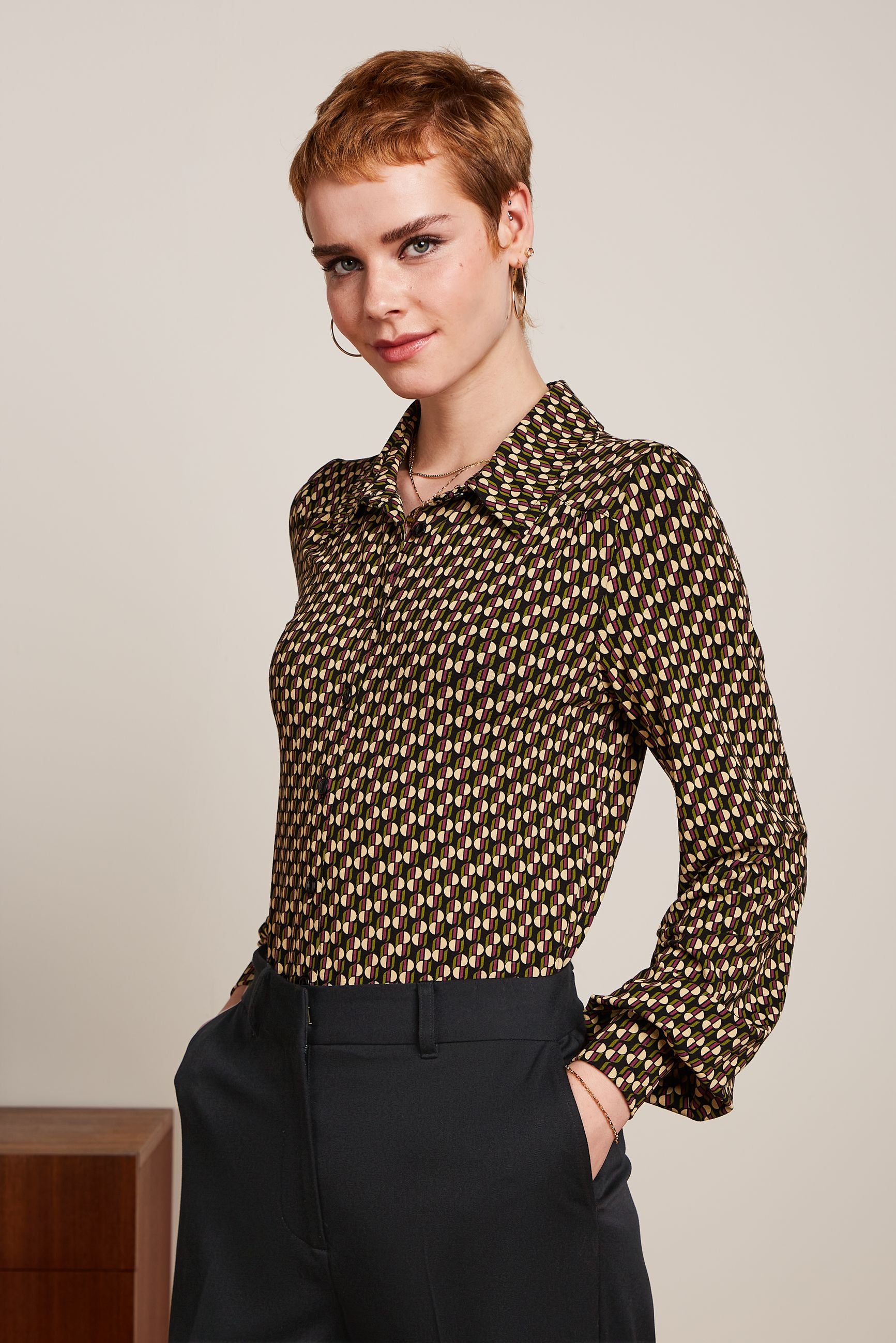 Carina Blouse Lockett - Black