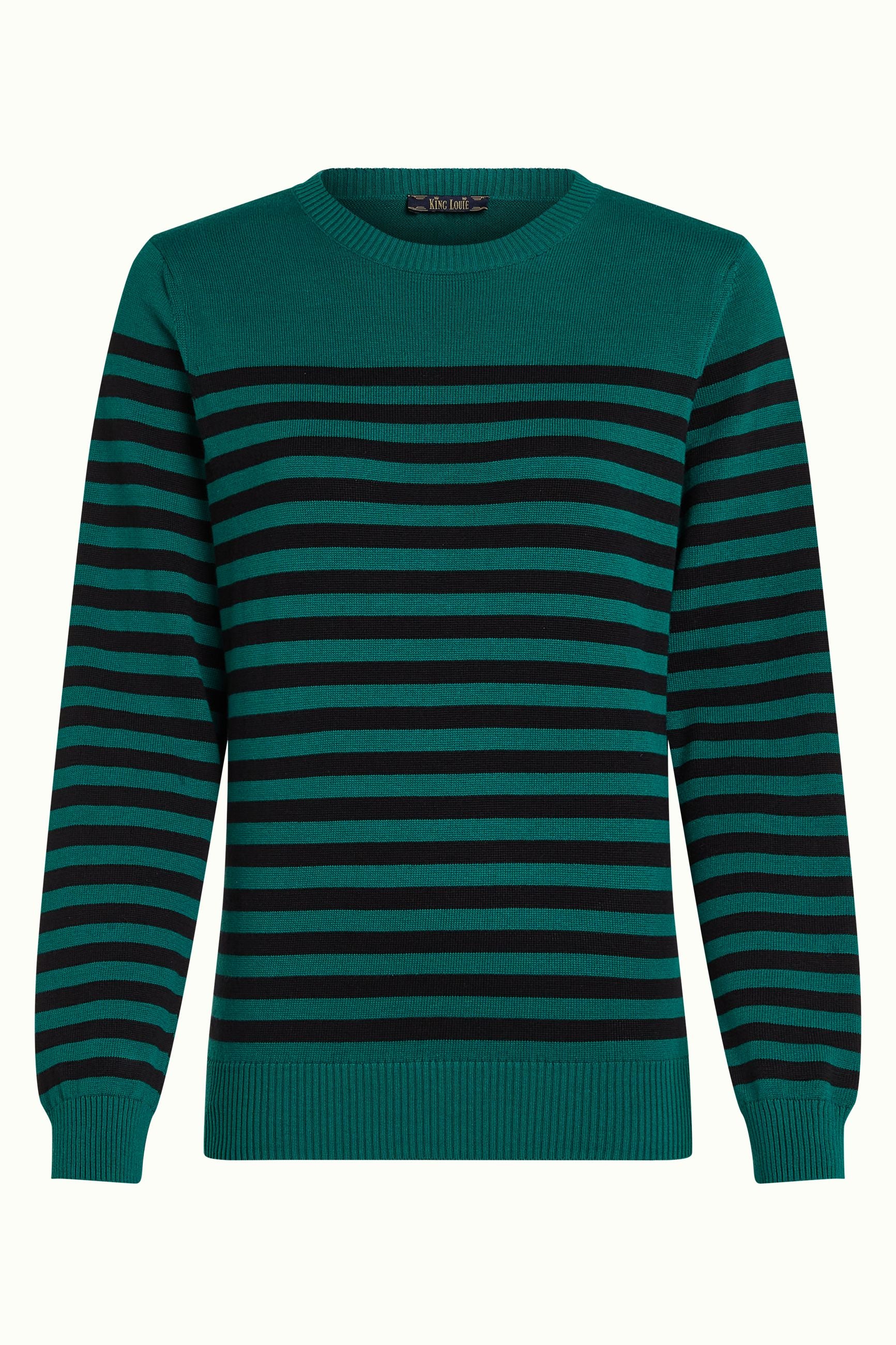 Agnes Top Loop Stripe - Peacock Green