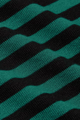 Marie Bell Top Loop Stripe - Peacock Green