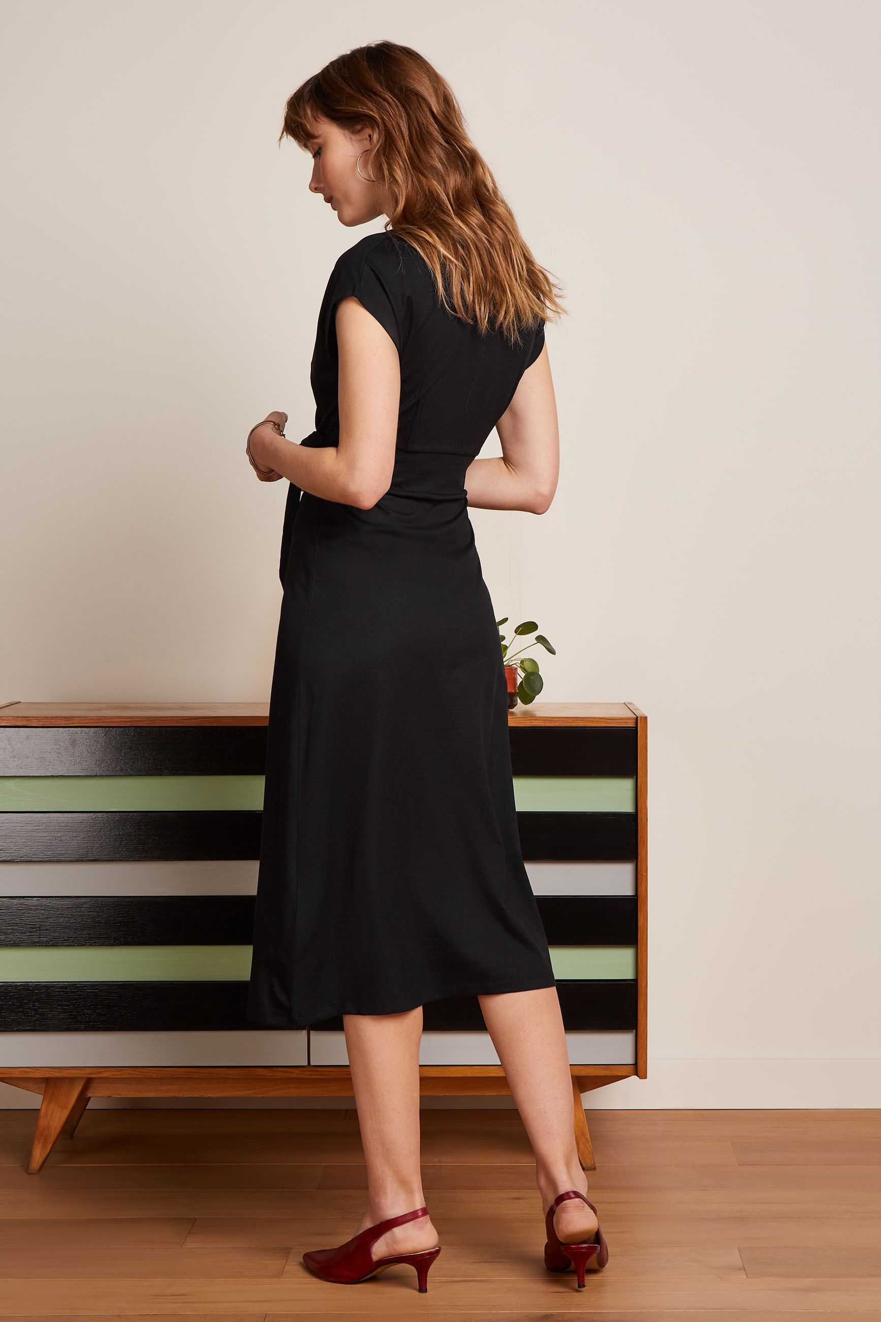 Lot Midi Dress Viscose Classic - Black