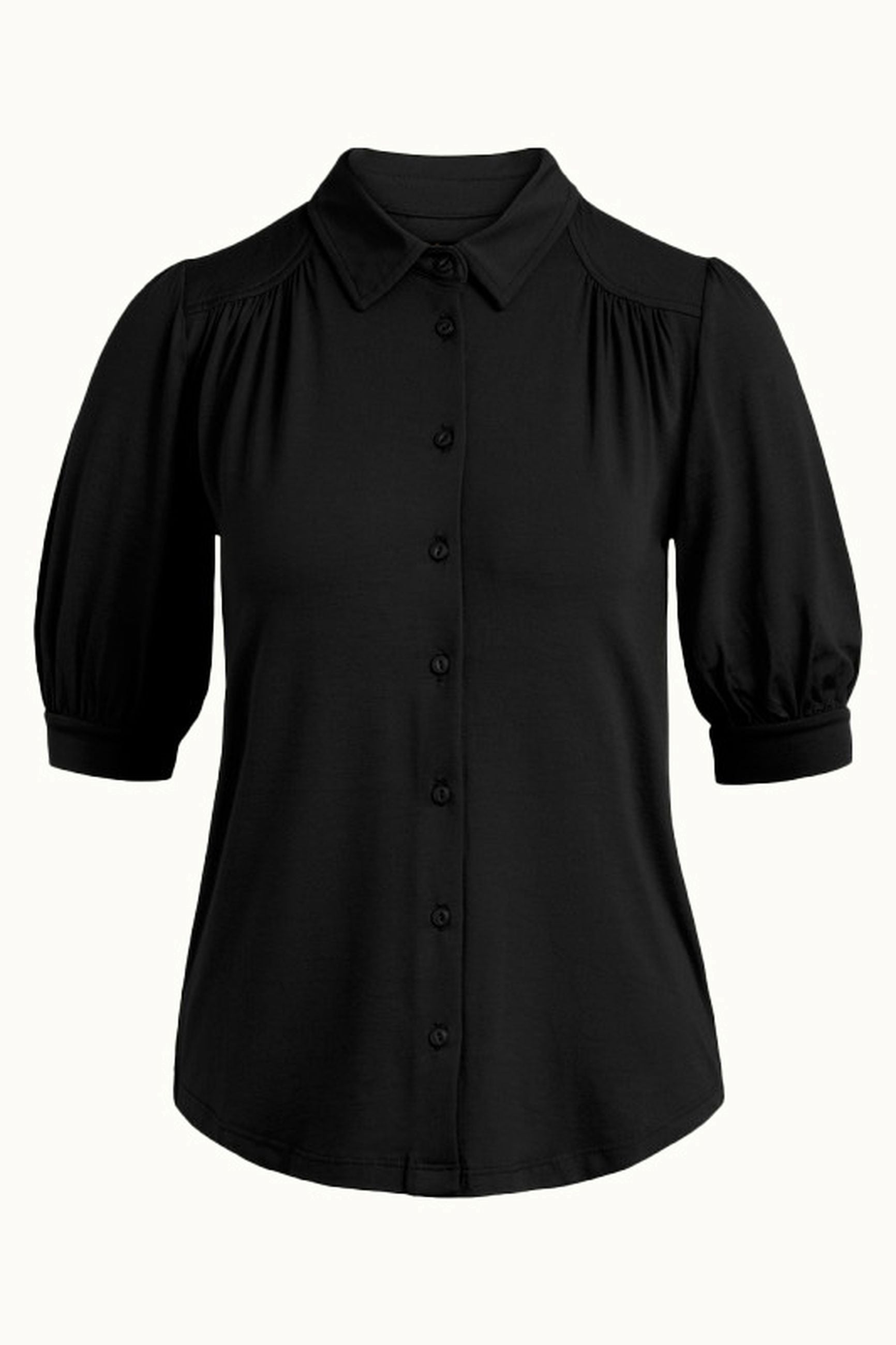 Carina Blouse Viscose Light - Black