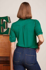 Carina Blouse Viscose Light - Nile Green