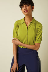 Carina Blouse Viscose Light - Green Envy