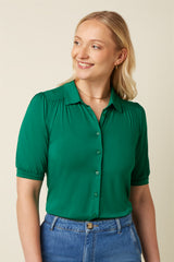 Carina Blouse Viscose Light - Ultra Green