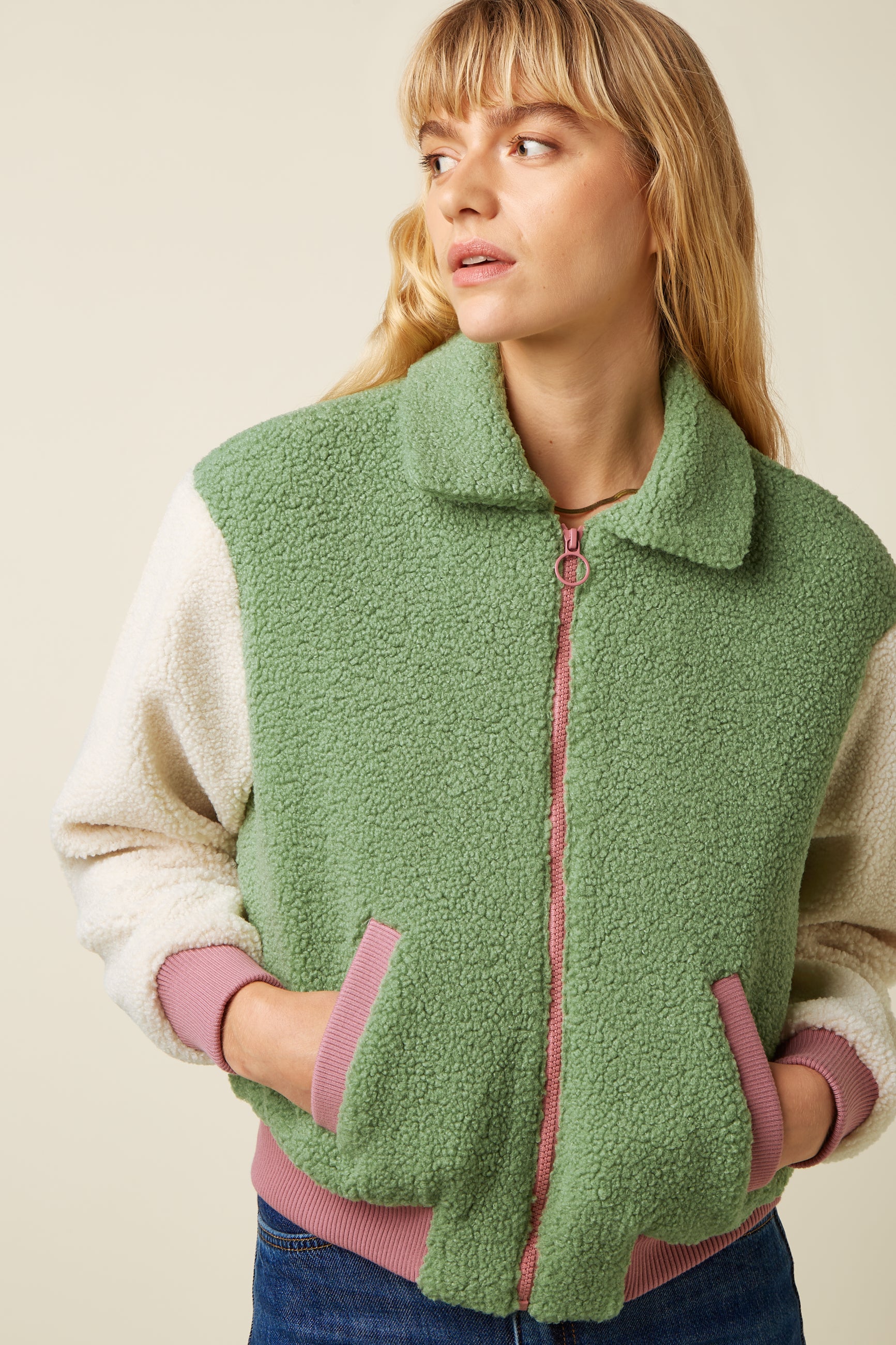 Fay Jacket Teddy - Shade Green