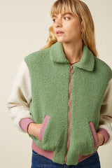 Fay Jacket Teddy - Shade Green
