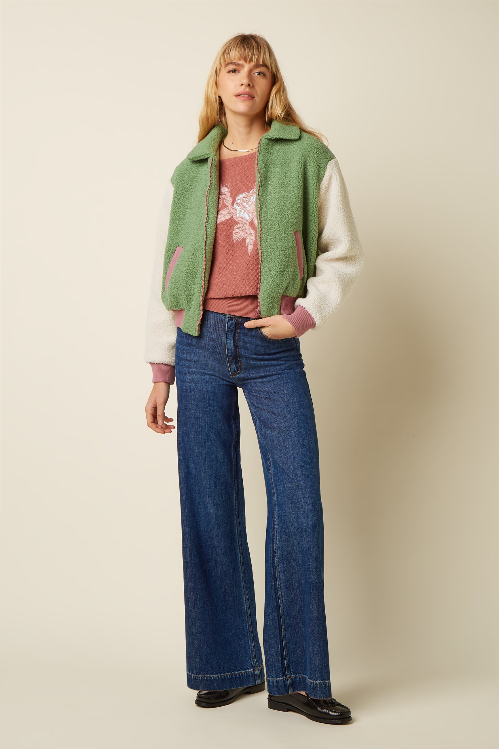 Fay Jacket Teddy - Shade Green