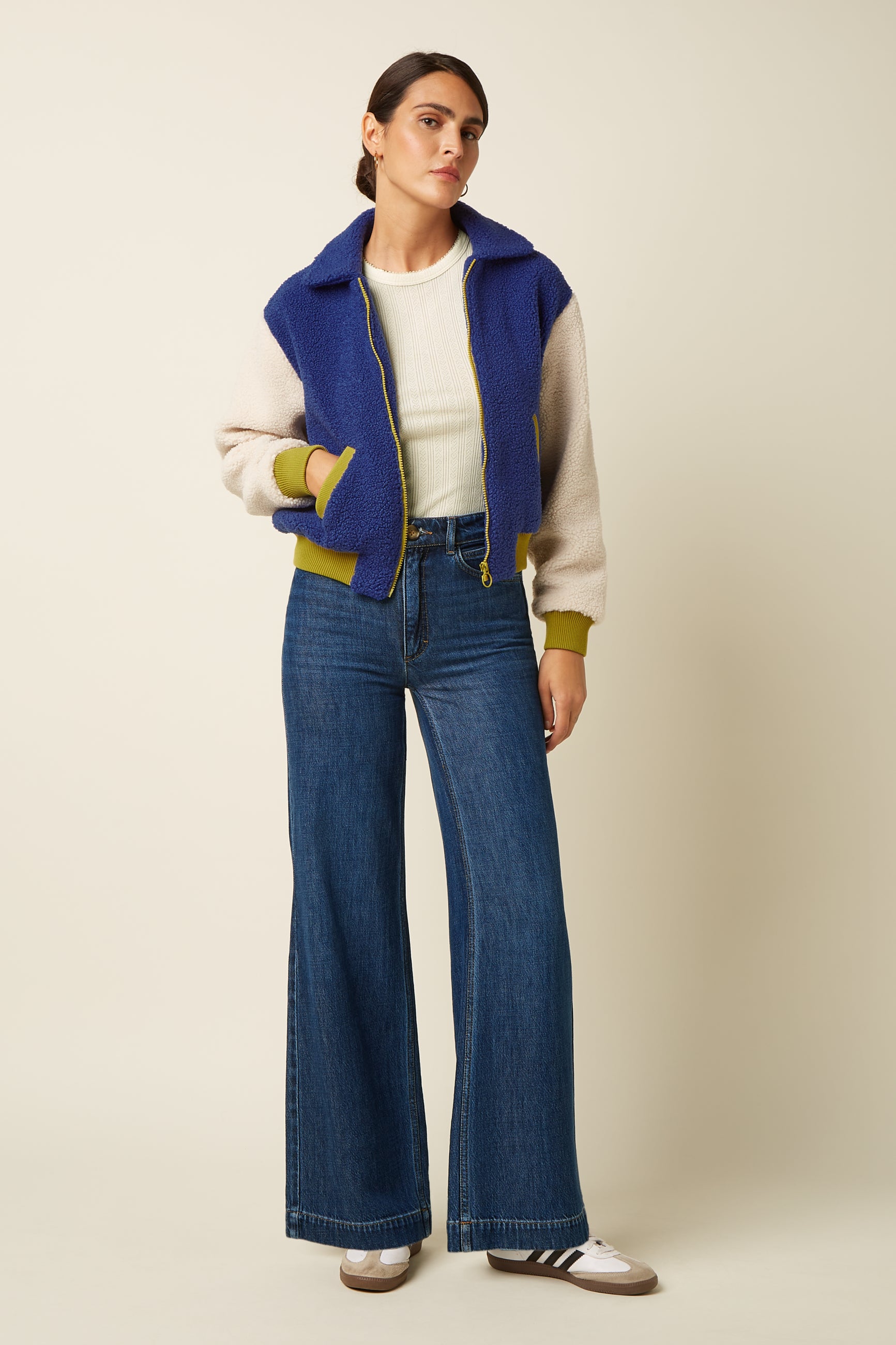 Fay Jacket Teddy - Bluing