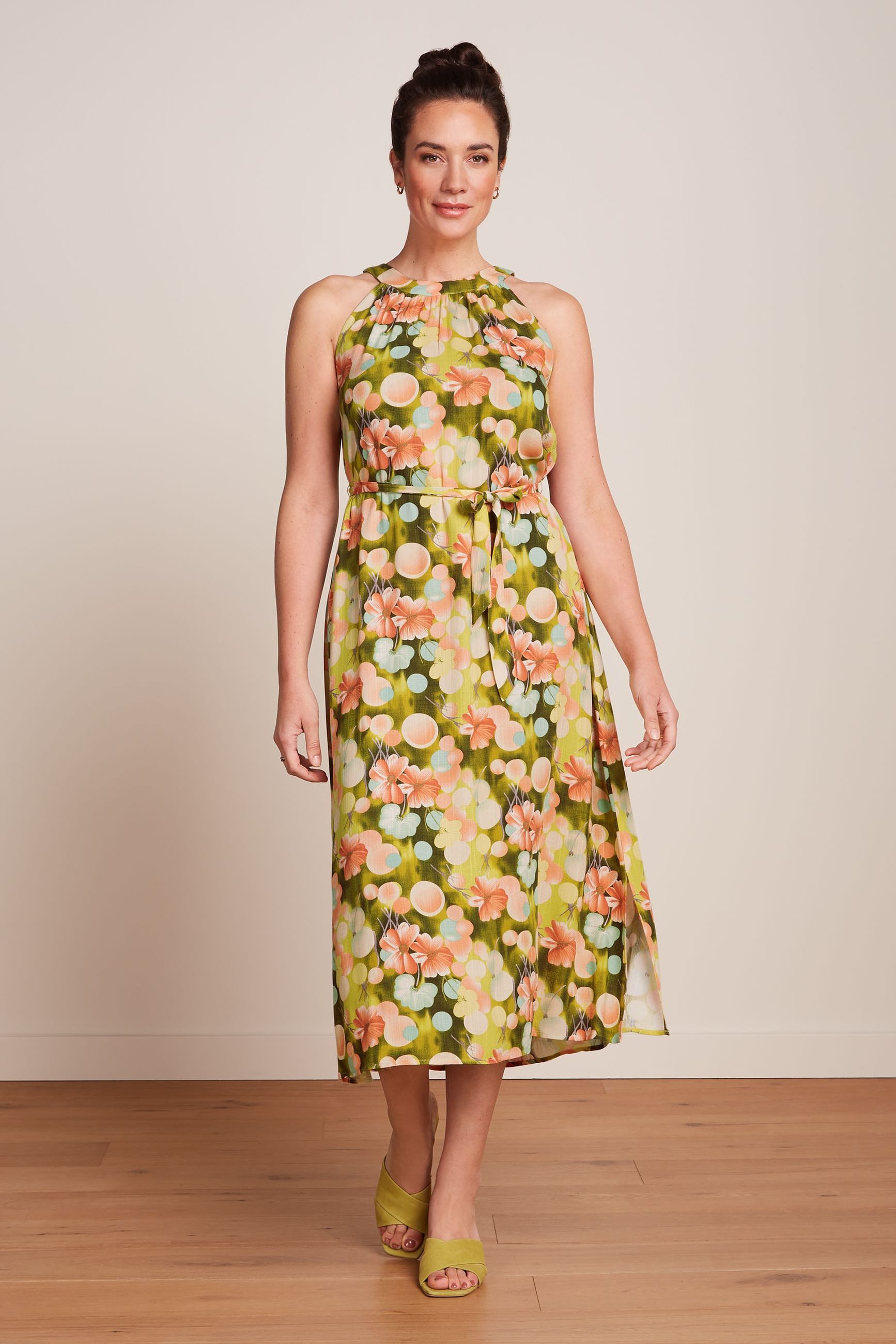king louie midi dress adonis King Louie Women's Hazel Midi Dress Cubanelle in Madeira Blue