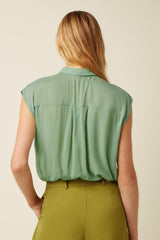 Amy Blouse Capo - Minty Meadow