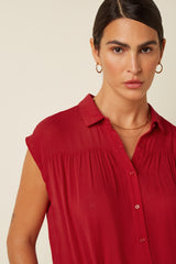 Amy Blouse Capo - Chili Red