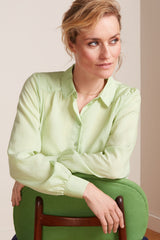 Carina Blouse Nougat - Margarite Green