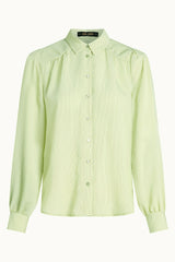 Carina Blouse Nougat - Margarite Green