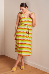 Lenny Midi Dress Peaches - Umbre