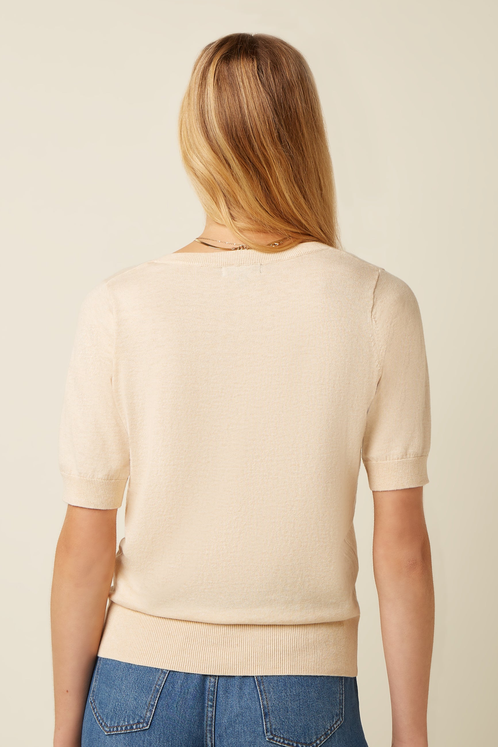 Agnes V Top Cocoon - Cream