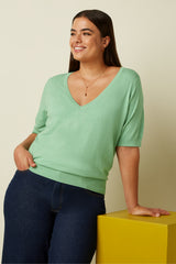 Agnes V Top Cocoon - Sprucestone Mint