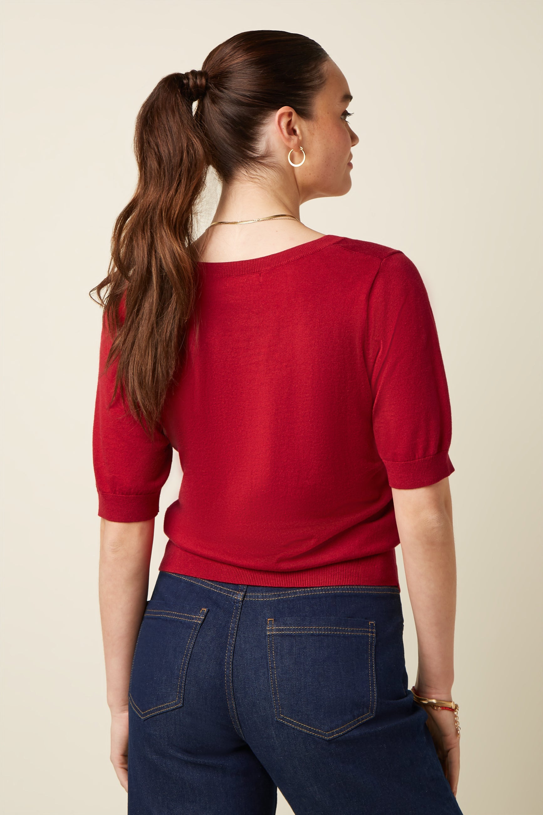 Agnes V Top Cocoon - Icon Red