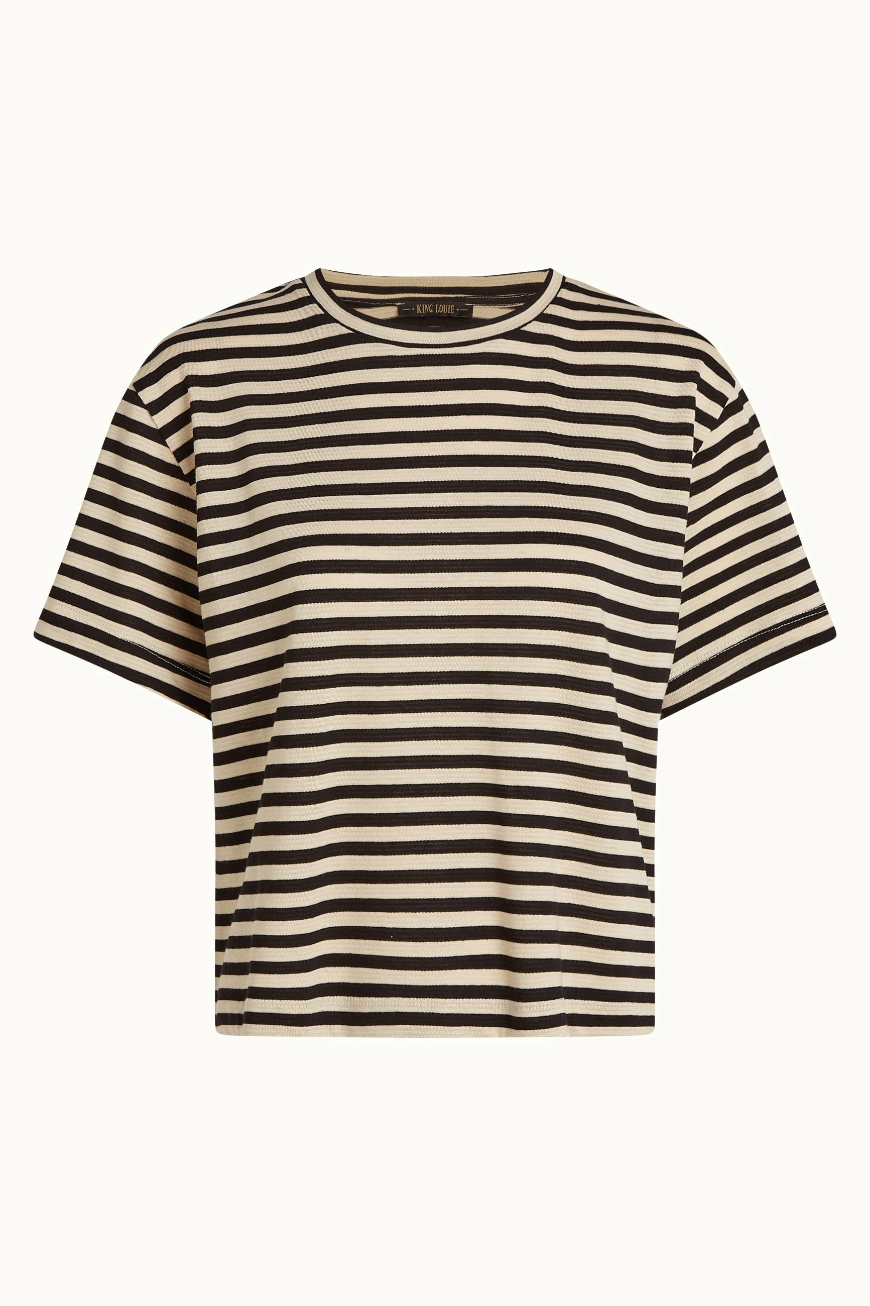 Boxy Tee Chopito Stripe - Black