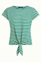 Aria Knot Shirt Chopito Stripe - Ultra Green