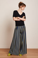 Antonia Pants Embla Stripe - Black