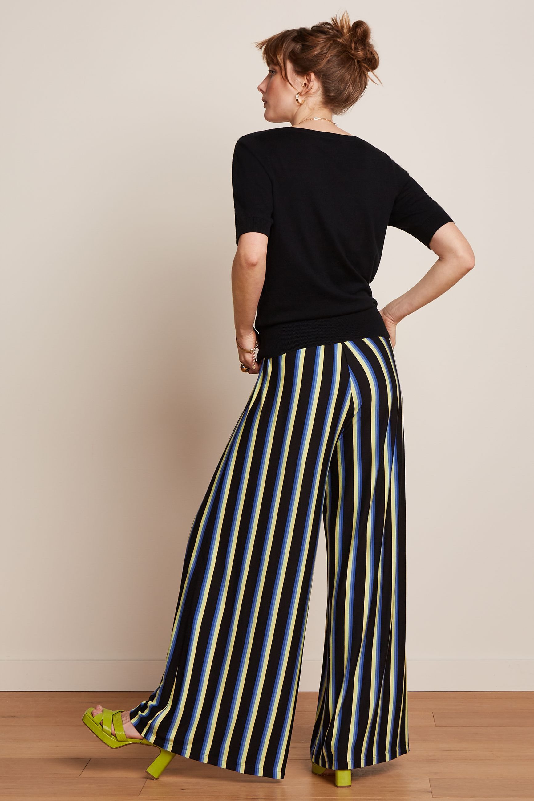 Antonia Pants Embla Stripe - Black