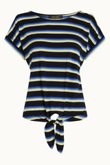 Aria Knot Top Embla Stripe - Black