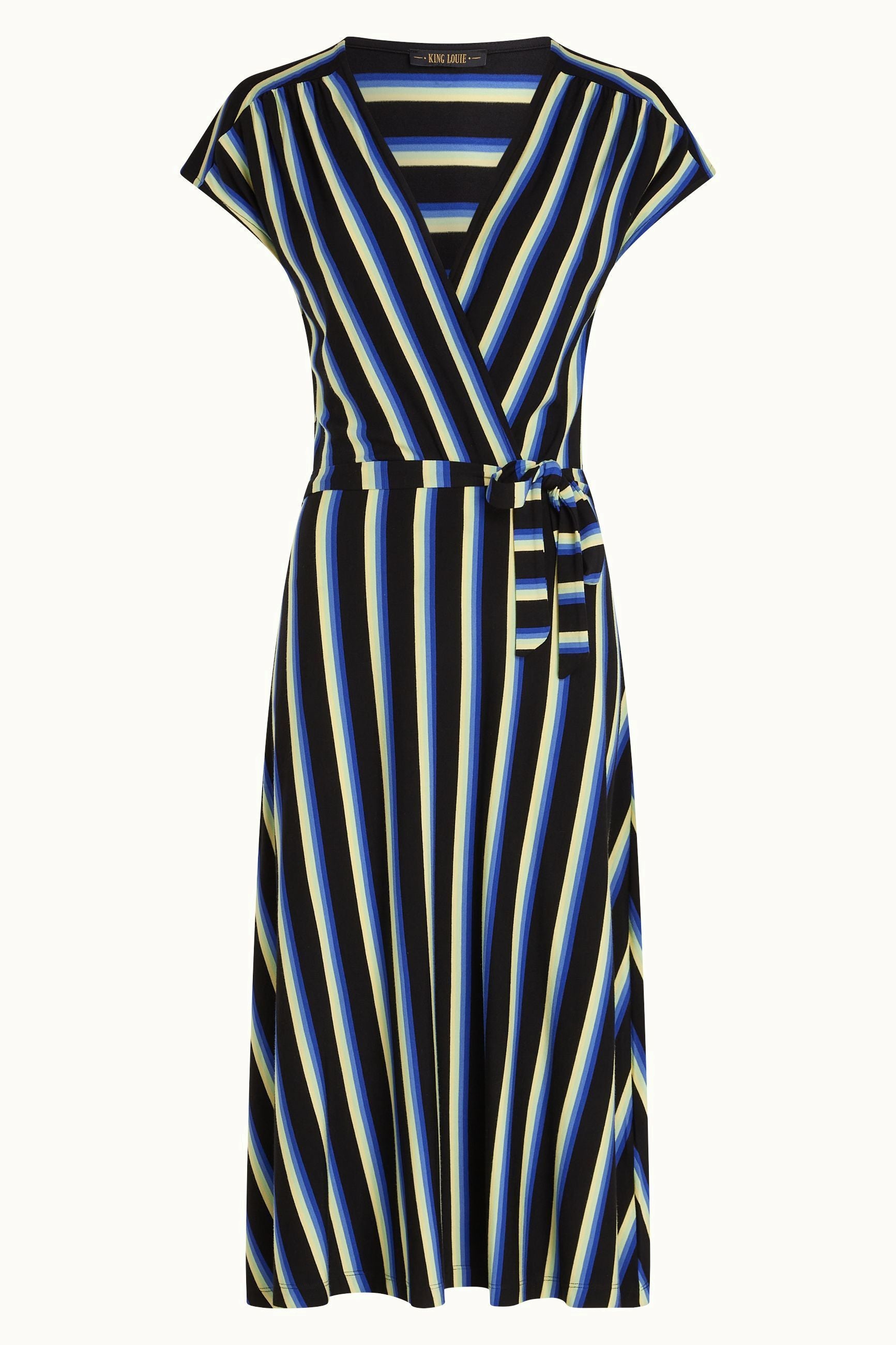 Abigail Dress Embla Stripe - Black