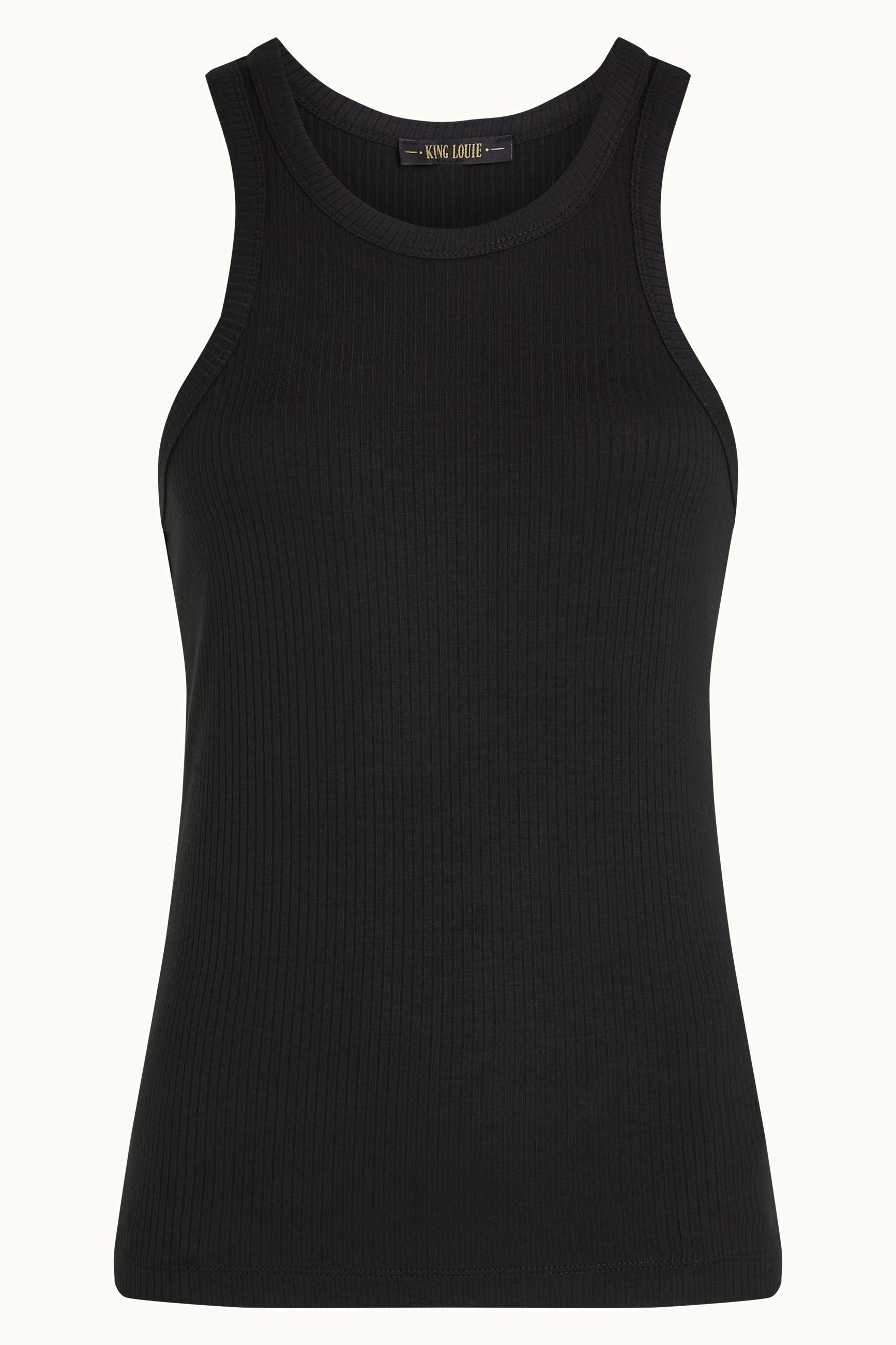 Elvira Camisole Uni Rib - Black