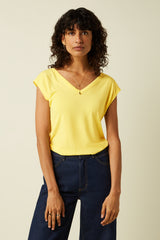Double V Top Caprice - Lemon Yellow